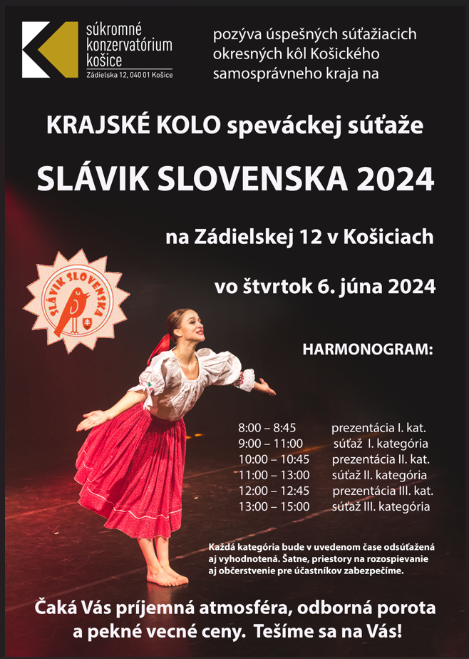 Slávik Slovenska krajské kolo 2024